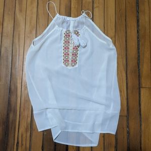 White Embroidered Top